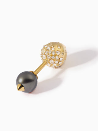 Studded Pearl Studded Teardrop Barbell S+XL Black