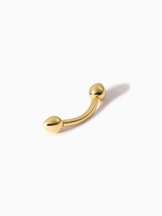 Teardrop Curved Bellybutton Barbell S YG
