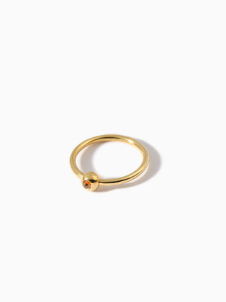 Studded Teardrop Captive Ring 16G L Cognac