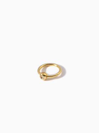 Studded Teardrop Captive Ring 16G S Champagne