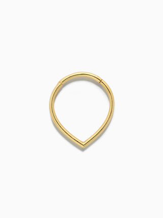 Teardrop Hinged Ring L 16G YG