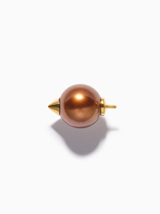 Studded Pearl End L Brown