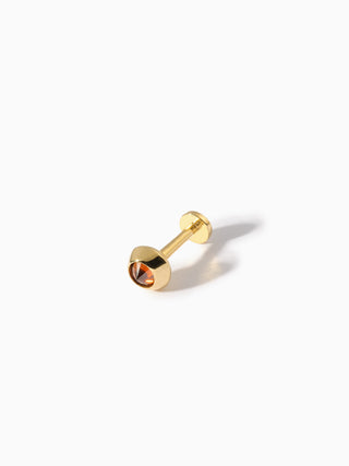 Stud Diamond Flatback Barbell L Cognac