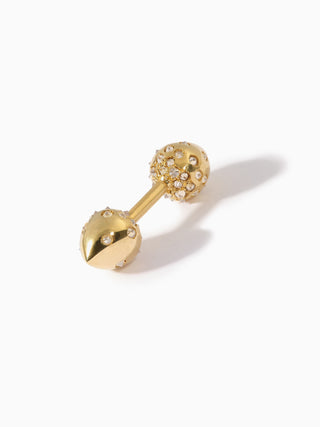 Studded Teardrop Barbell L YG