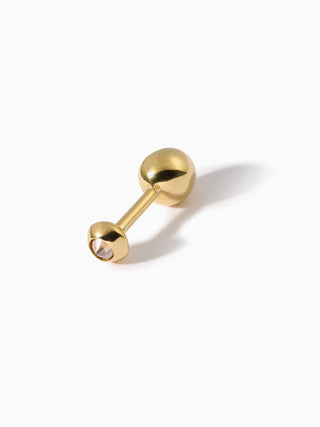 Stud Diamond Teardrop Barbell L Champagne
