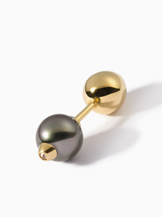 Diamond Studded Pearl Teardrop Barbell XL Black