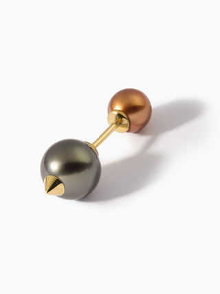 Studded Pearl Barbell L+S Black Brown