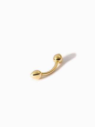 Teardrop Curved Barbell S YG