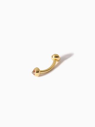 Stud Diamond Curved Barbell Cognac