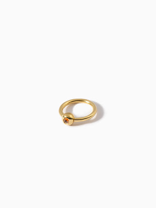 Studded Teardrop Captive Ring 16G S Cognac
