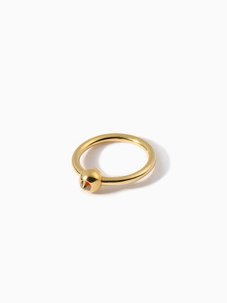 Studded Teardrop Captive Ring 14G L Cognac