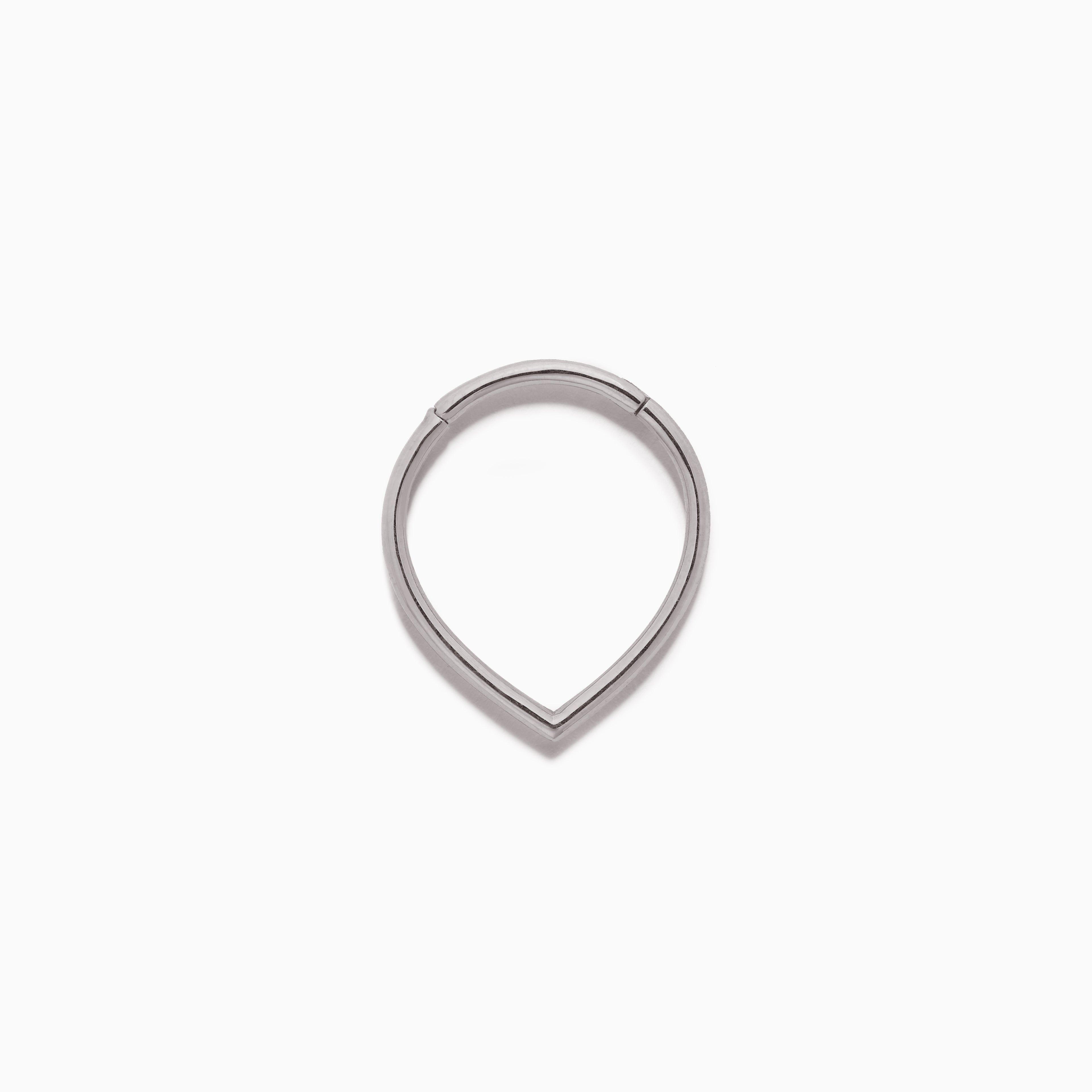 Teardrop Hinged Ring L 16G WG