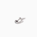 Stud Diamond Flatback Barbell L White