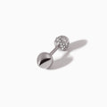 Studded + Simple Teardrop Barbell L WG