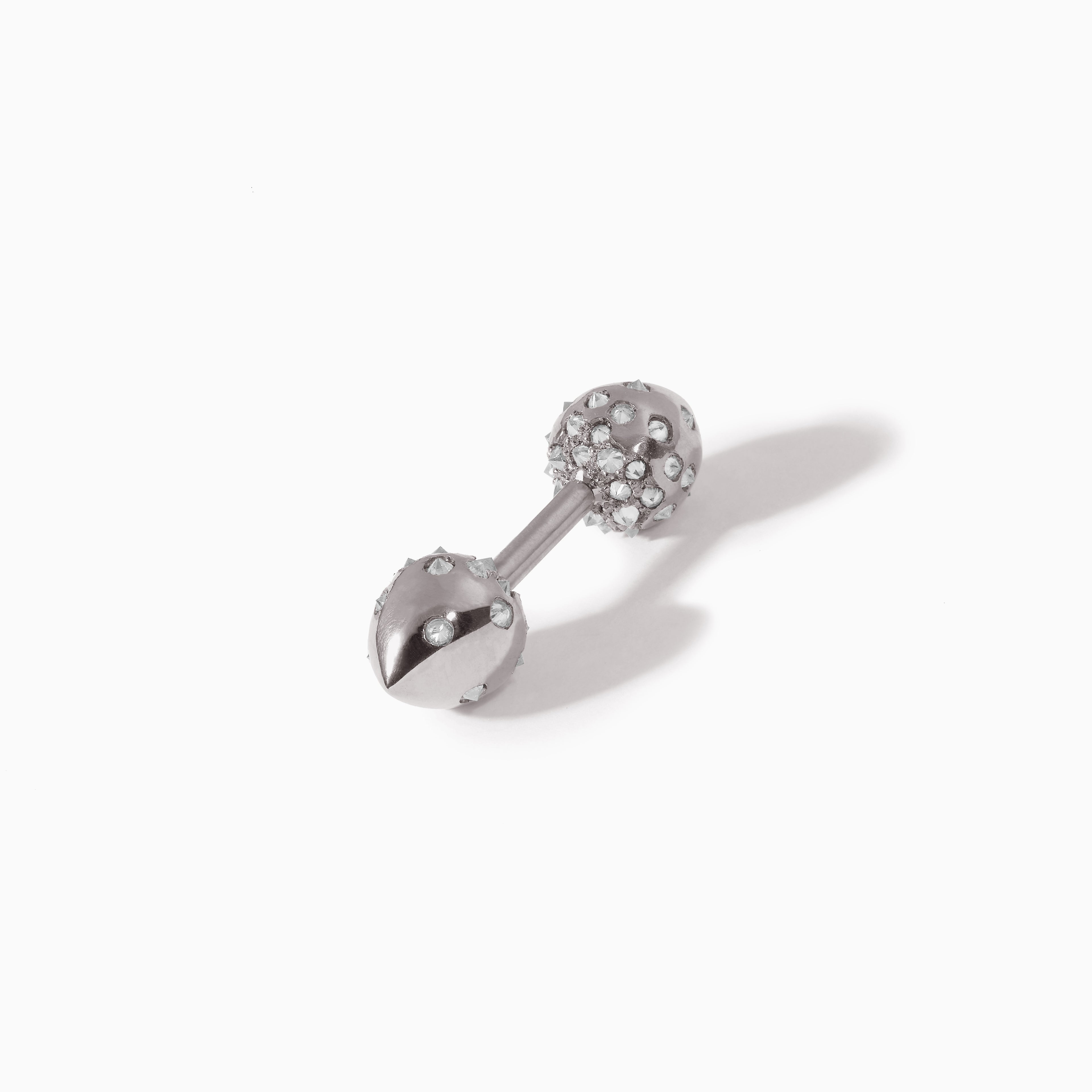 Studded Teardrop Barbell L WG