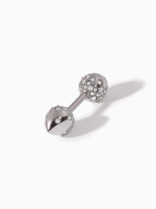 Studded Teardrop Barbell L WG