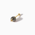 Diamond Studded Pearl Teardrop Barbell S Black