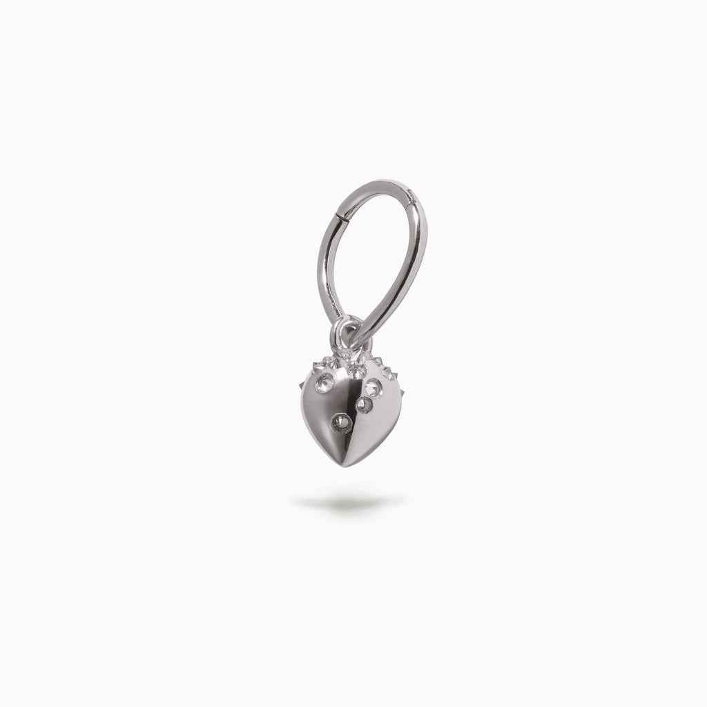 Teardrop Studded Teardrop Hanger Hoop WG