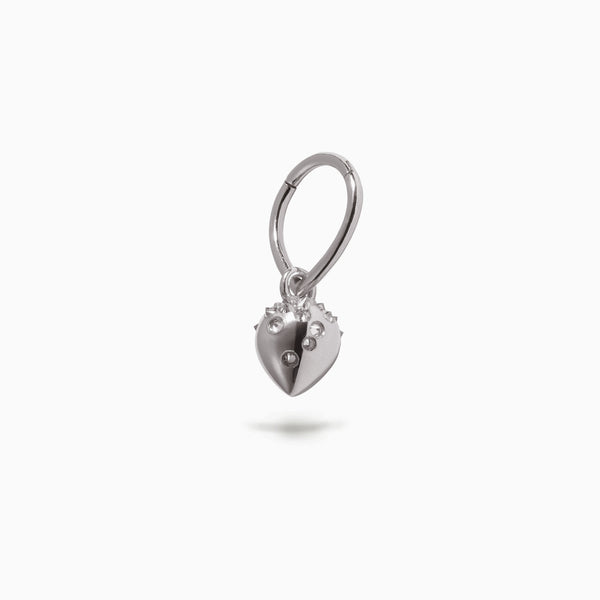 Teardrop Studded Teardrop Hanger Hoop WG