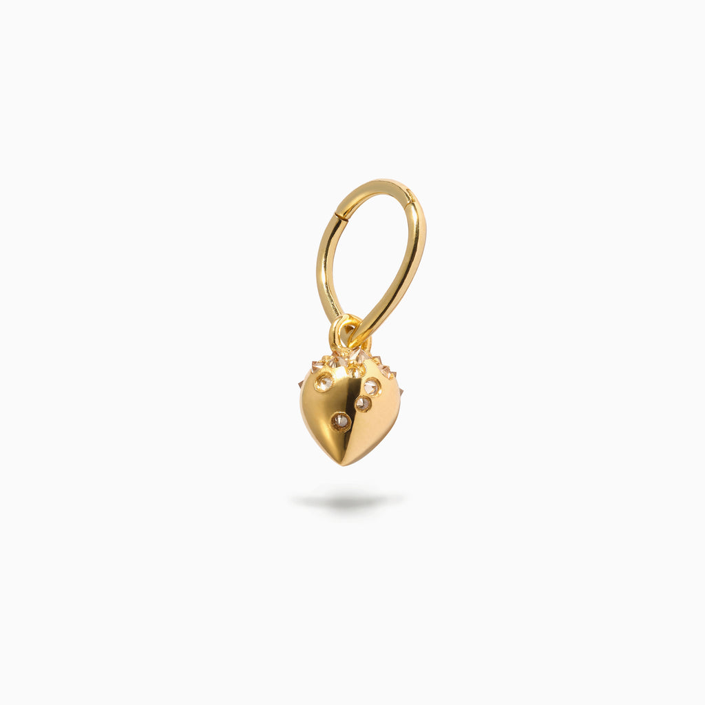 Teardrop Studded Teardrop Hanger Hoop YG