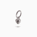 Studded Teardrop Hanger Hoop 14G WG