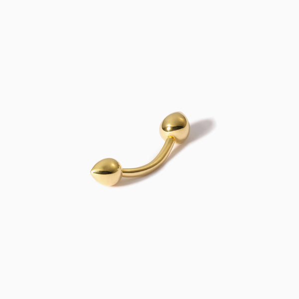 Teardrop Curved Bellybutton Barbell M YG