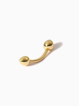 Teardrop Curved Bellybutton Barbell M YG