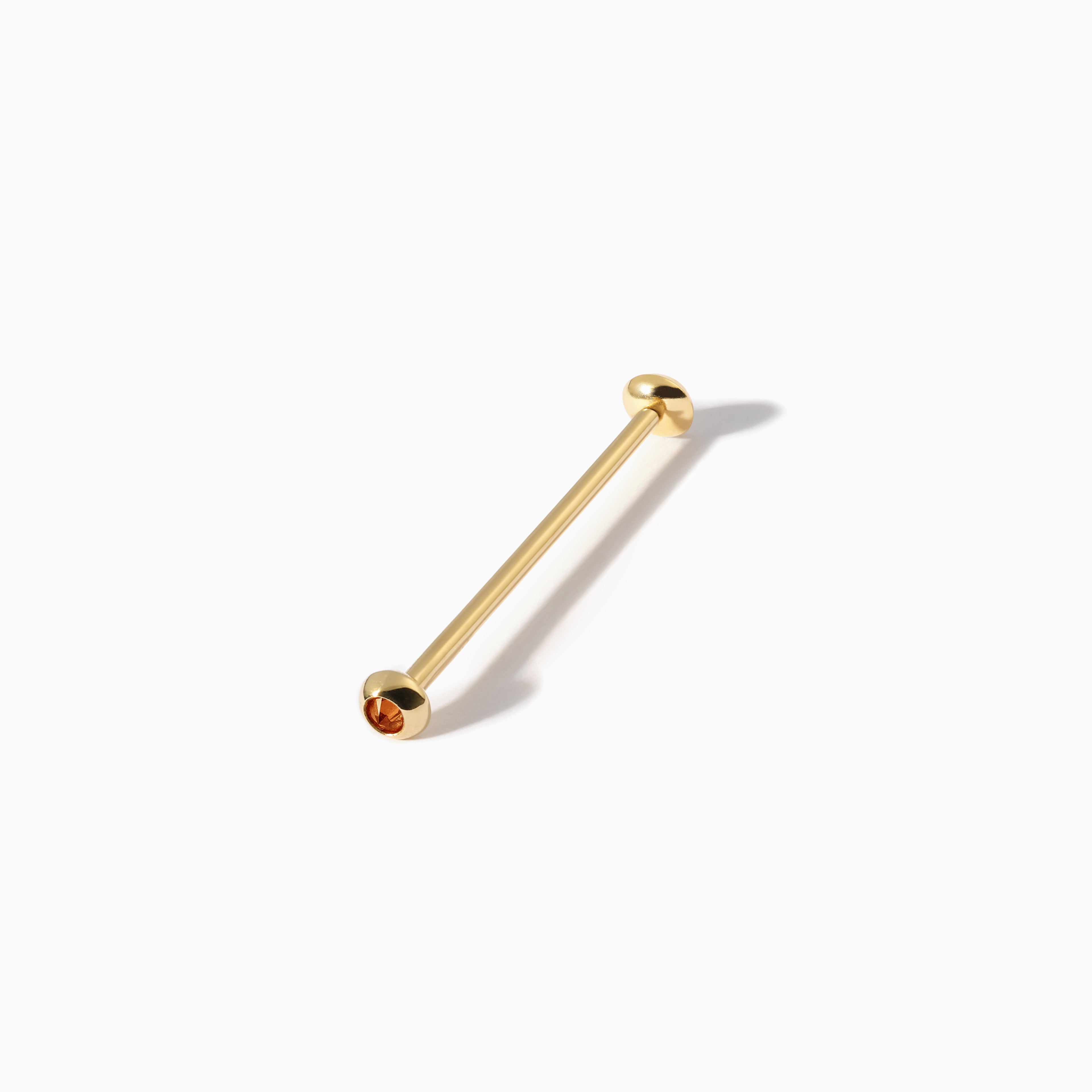 Stud Diamond Industrial Barbell S Cognac