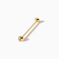 Stud Diamond Industrial Barbell M Champagne
