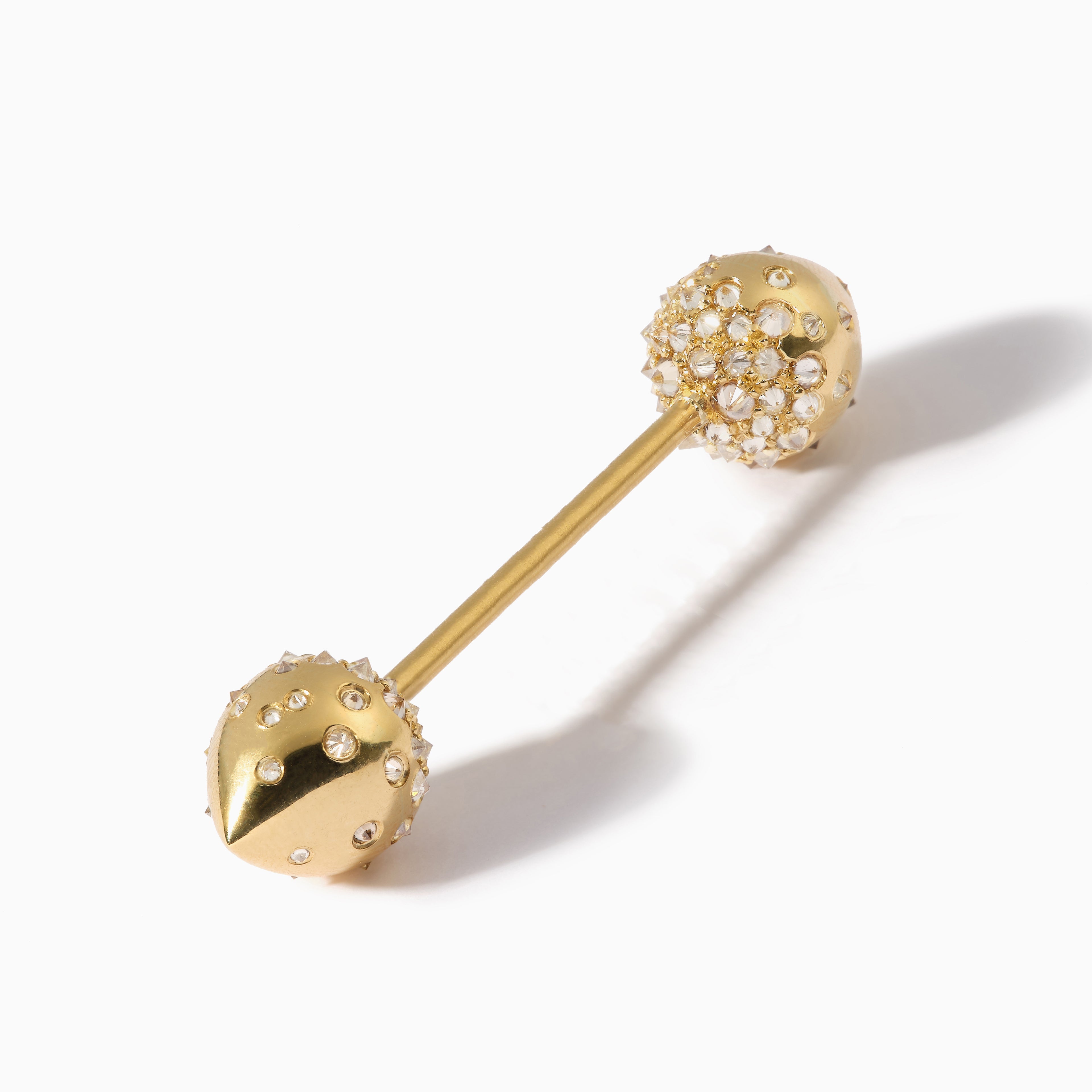 Studded Teardrop Industrial Barbell XL YG