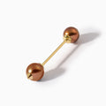 Studded Pearl Industrial Barbell S Brown