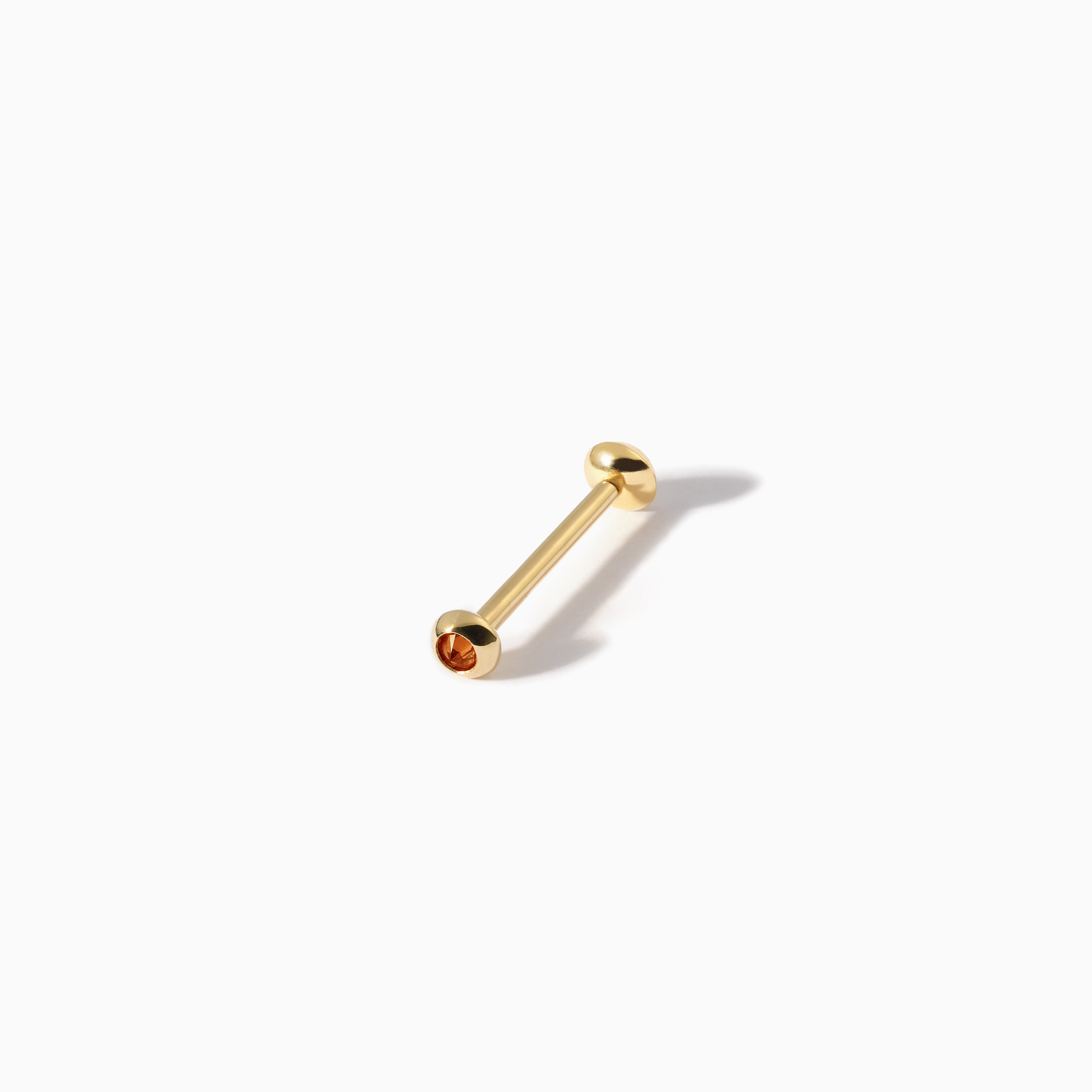 Stud Diamond Nipple Barbell S Cognac