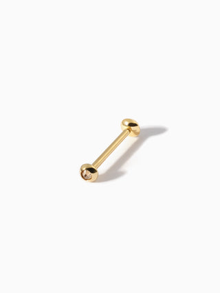 Stud Diamond Nipple Barbell S Champagne