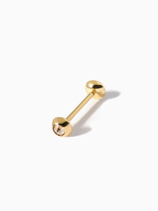 Stud Diamond Nipple Barbell L Champagne