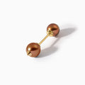 Studded Pearl Nipple Barbell S Brown