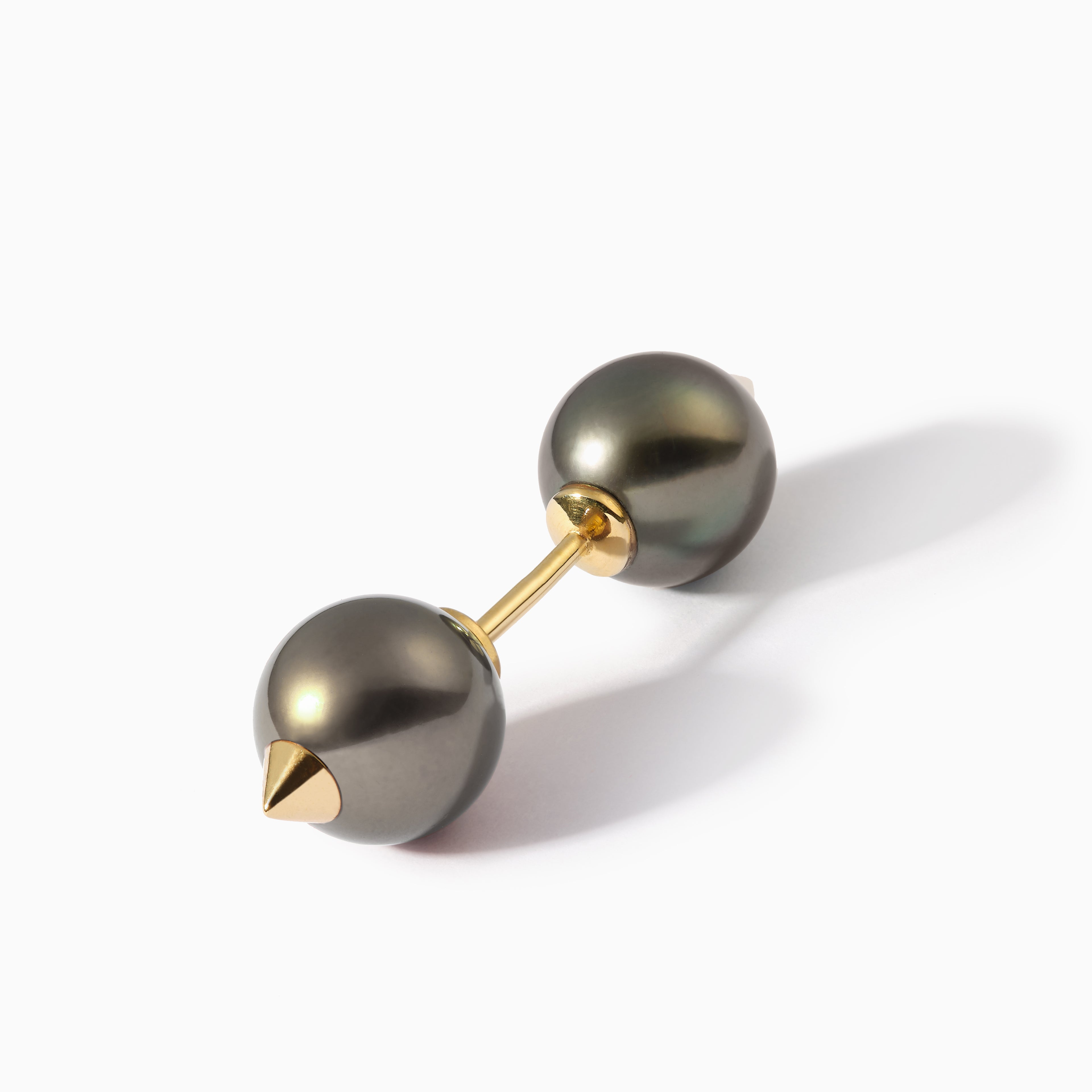 Studded Pearl Barbell L Black