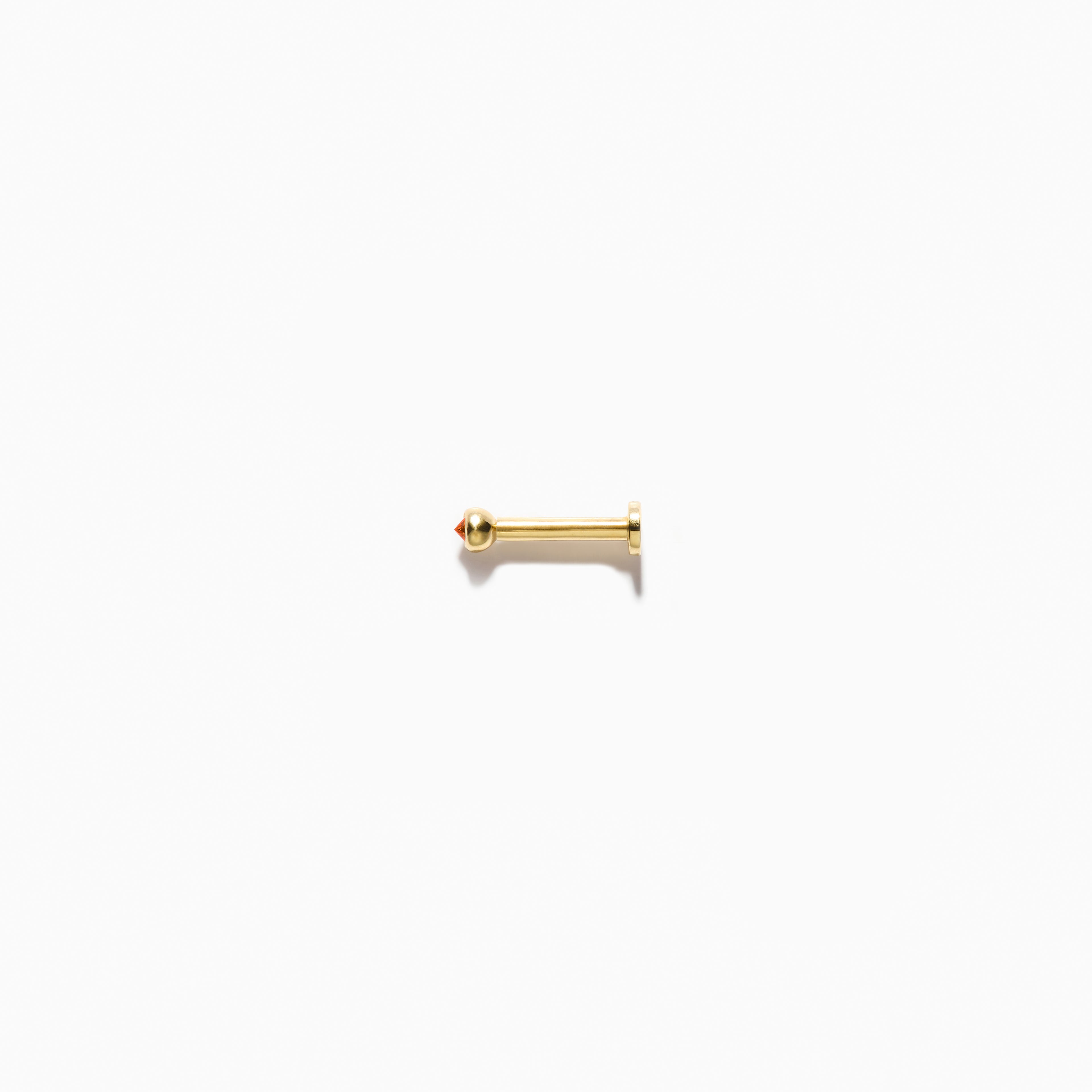 Starman Flatback Barbell Cognac Bezel Set