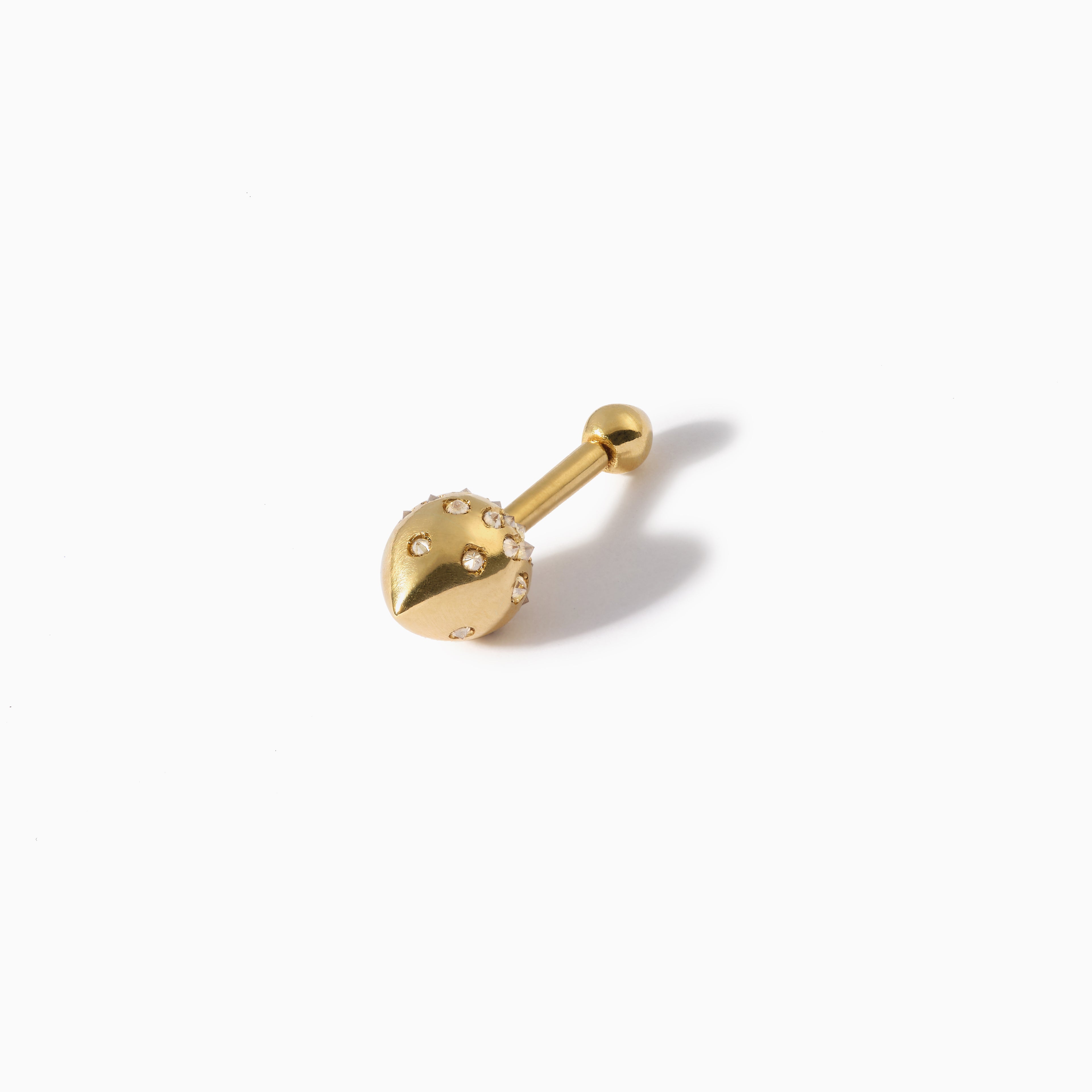 Studded Teardrop Barbell L+M YG