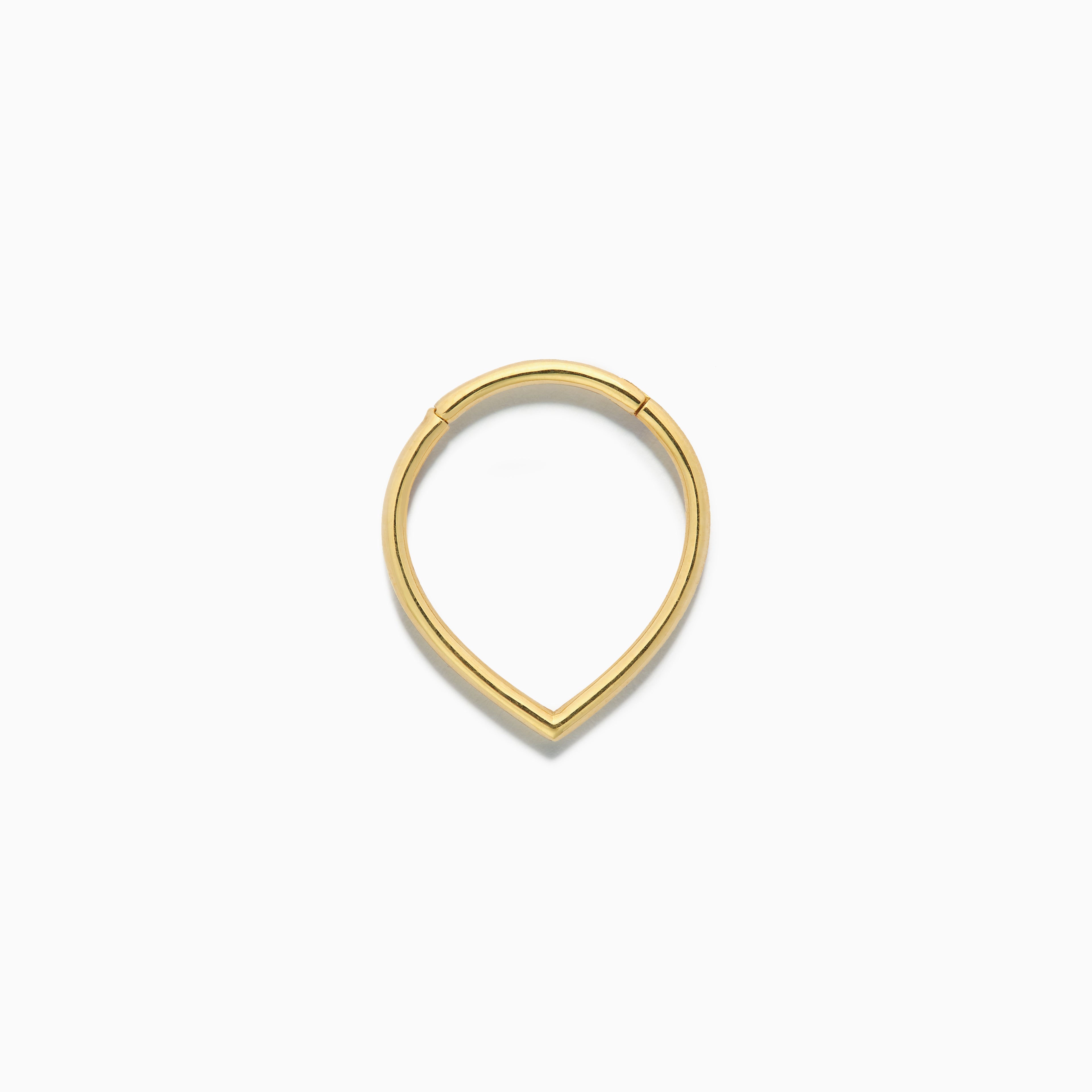 Teardrop Hinged Ring L 16G YG