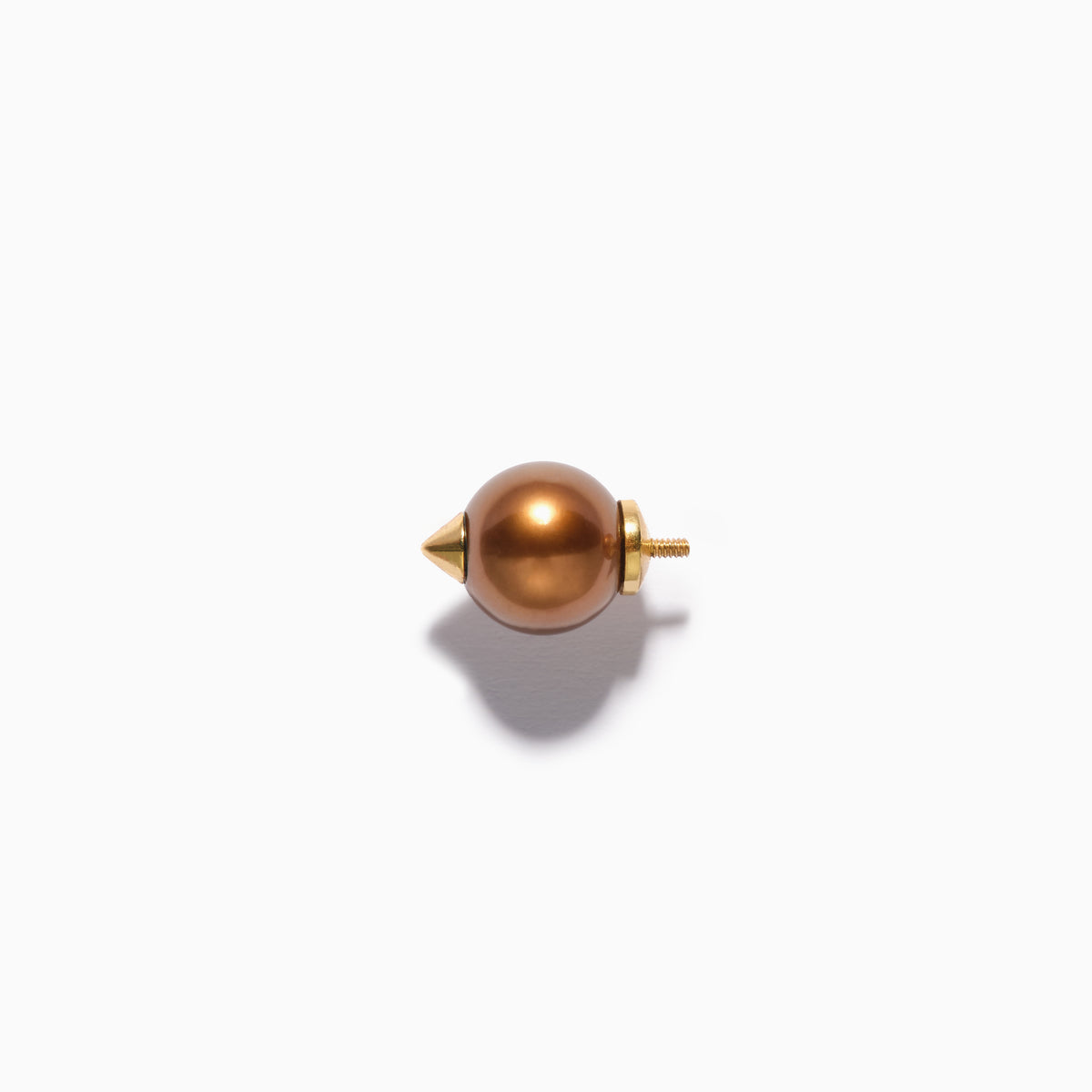 Studded Pearl End S Brown