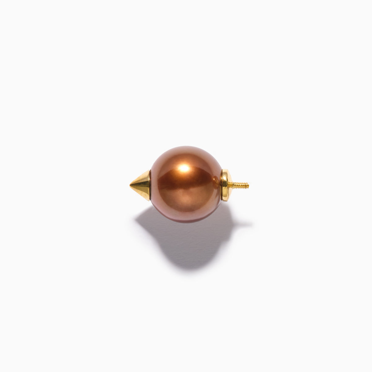 Studded Pearl End L Brown
