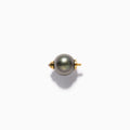 Diamond Studded Pearl End S Black