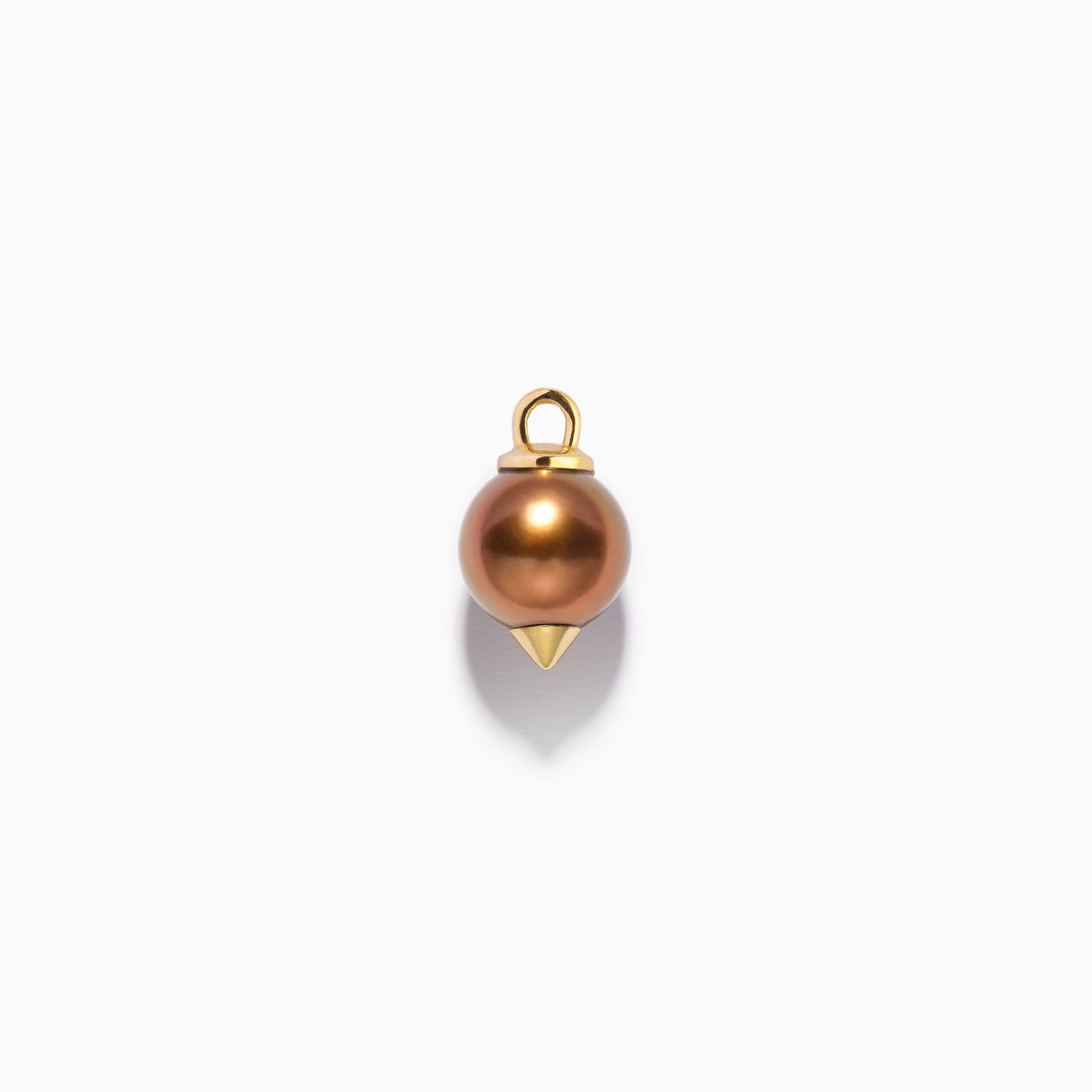 Studded Pearl Hanger Brown