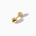Studded + Simple Teardrop Barbell L YG