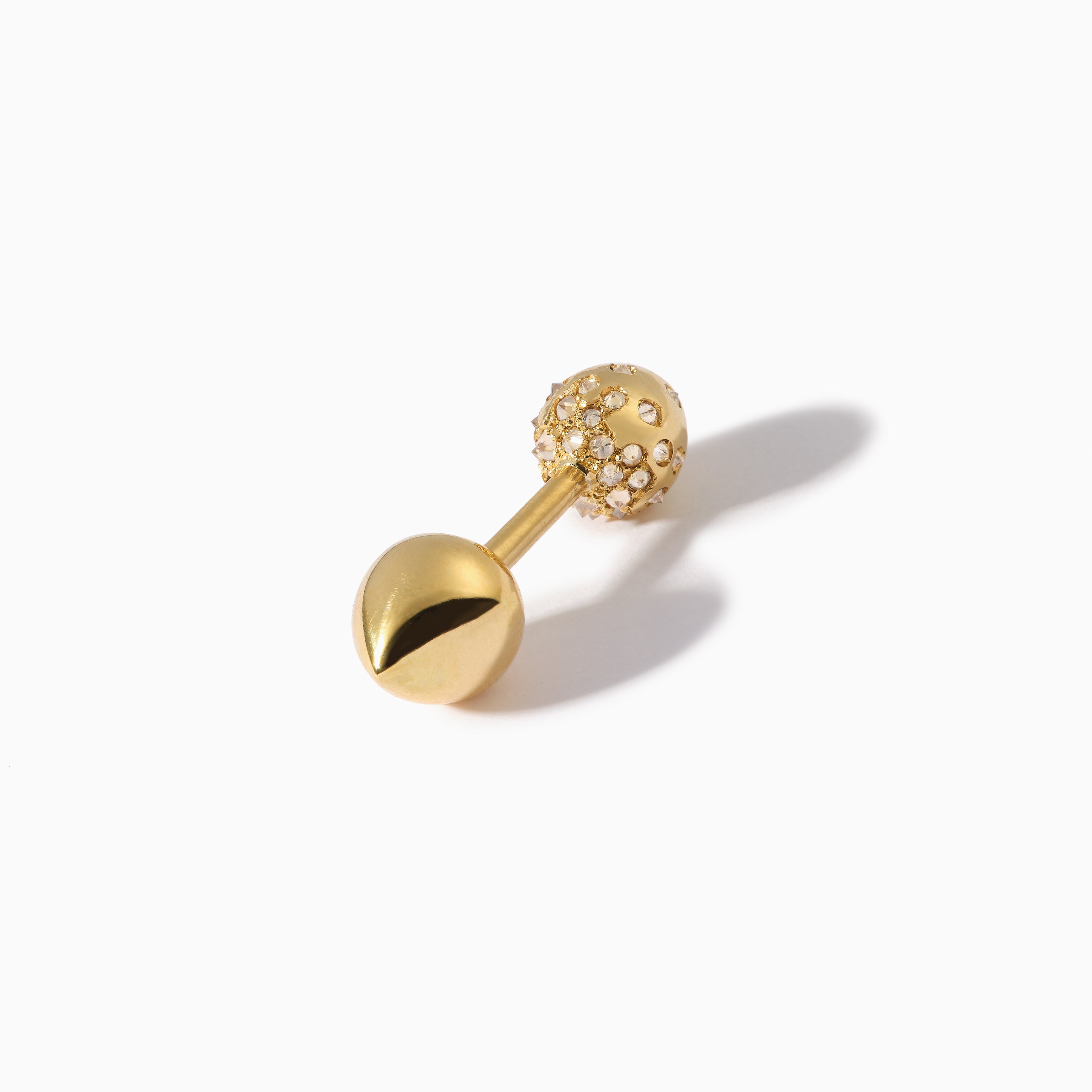 Studded + Simple Teardrop Barbell L YG