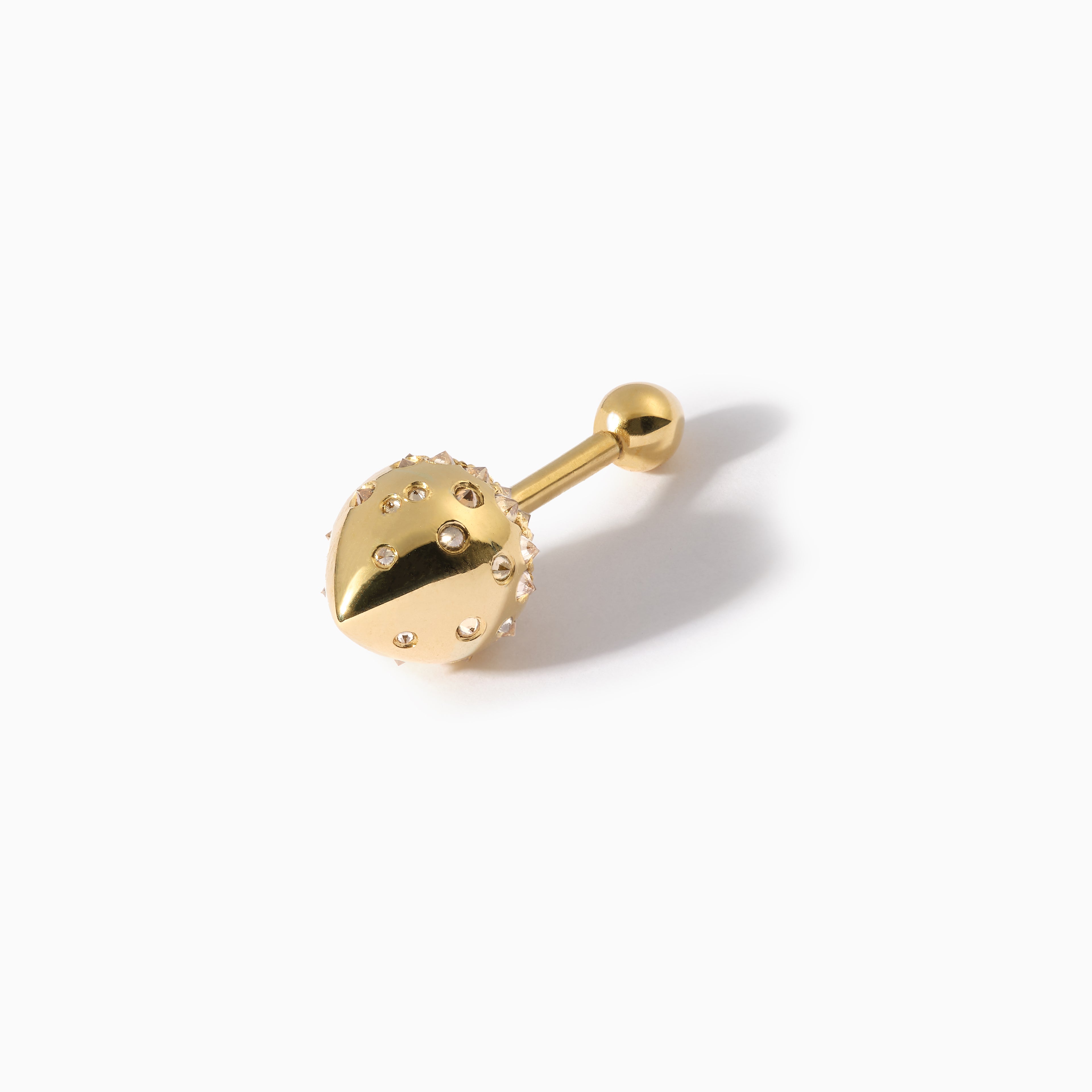 Studded + Simple Teardrop Barbell XL+M YG
