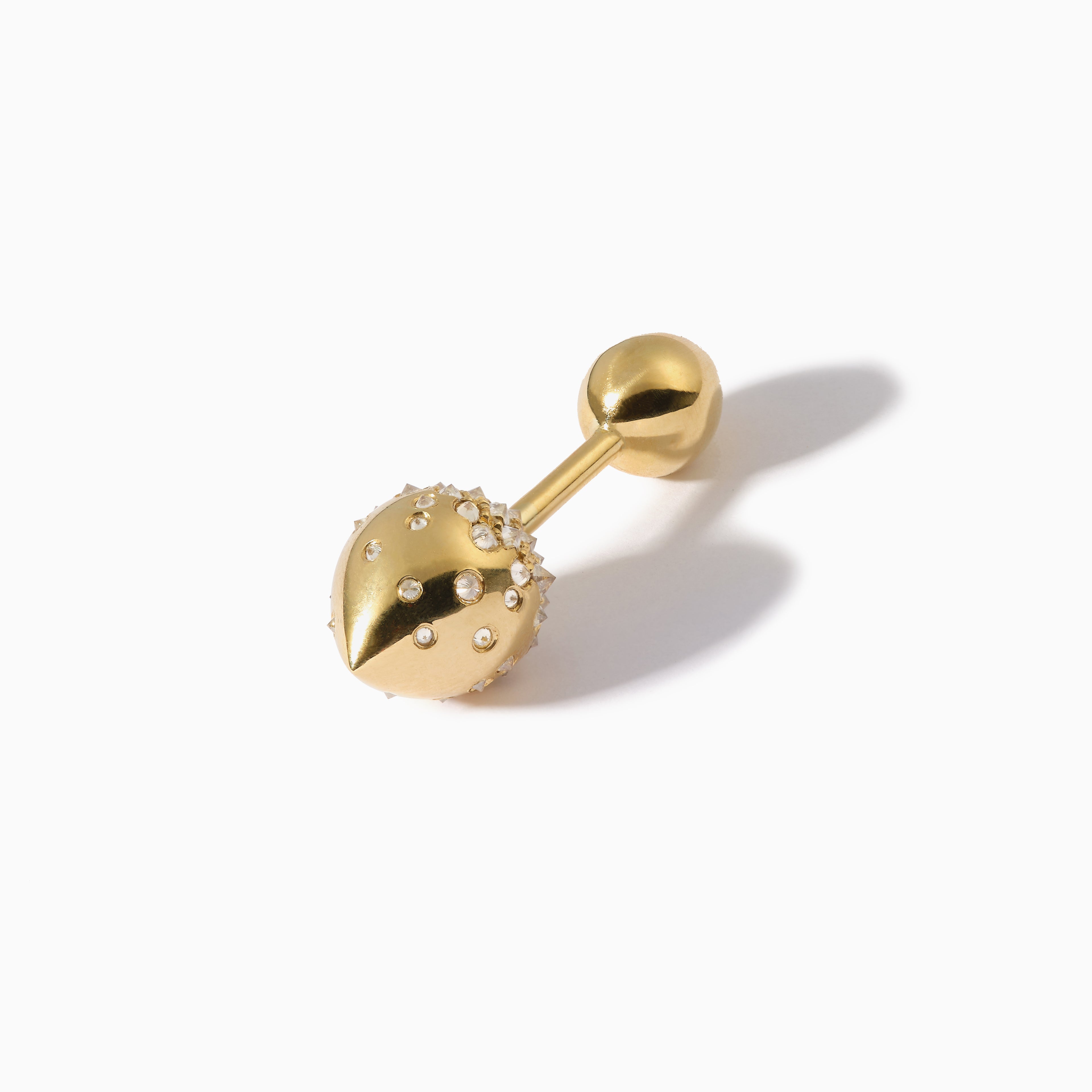 Studded + Simple Teardrop Barbell XL+L YG