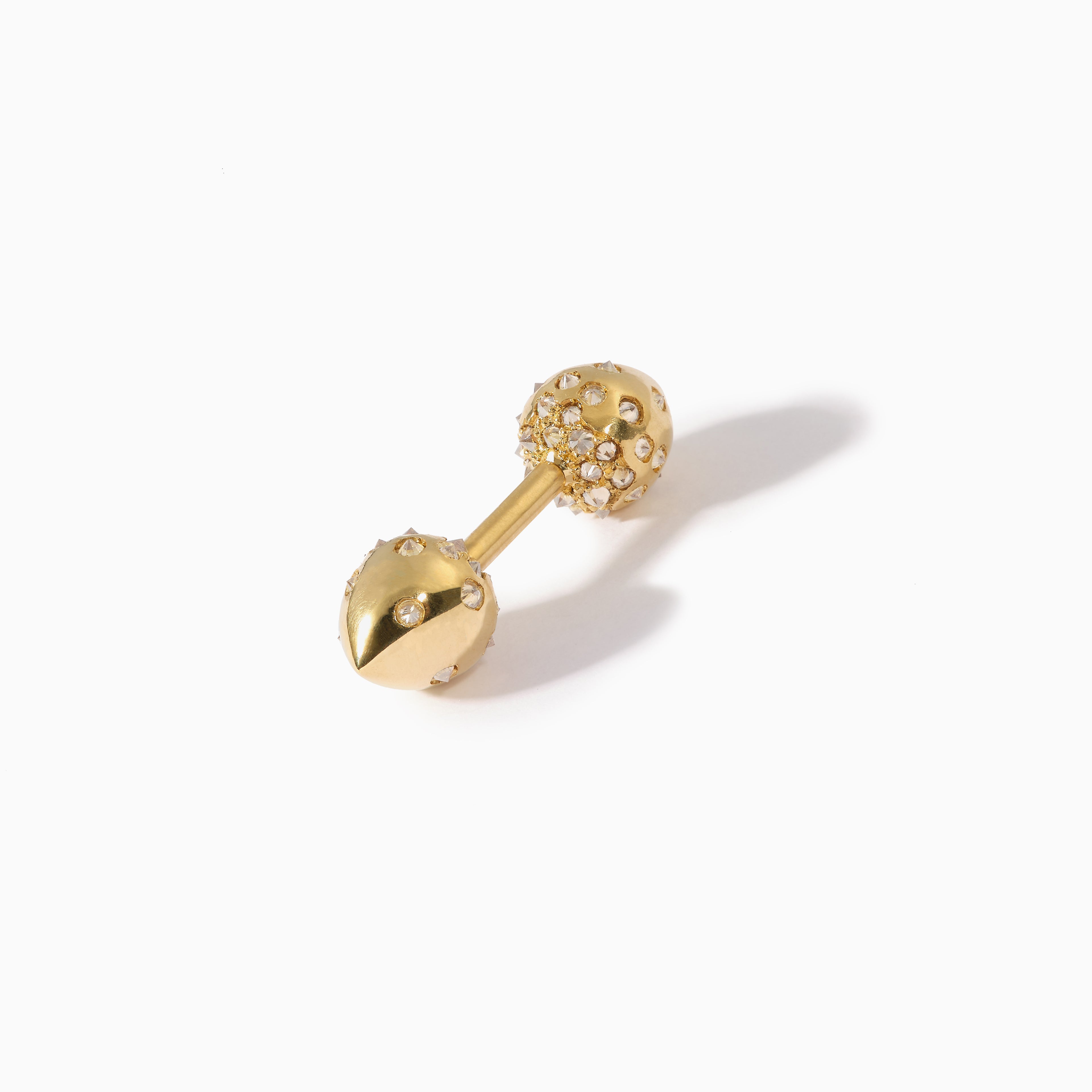 Studded Teardrop Barbell L YG