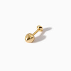 Studded Teardrop Diamond Stud Barbell L Champagne