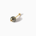 Studded Pearl Teardrop Barbell S Black
